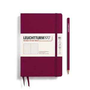 LEUCHTTURM1917 Notebook Paperback B6 Hardcover - Port Red, Dotted