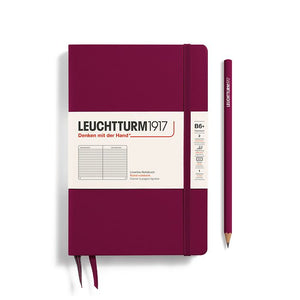 LEUCHTTURM1917 Notebook Paperback B6 Hardcover - Port Red, Ruled