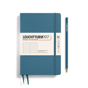 LEUCHTTURM1917 Notebook Paperback B6 Hardcover - Stone Blue, Dotted