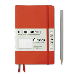 LEUCHTTURM1917 Notebook Paperback B6 Outlines - Orange