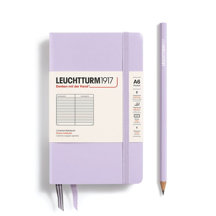 LEUCHTTURM1917 Notebook Pocket Hard Cover - Lilac, Ruled