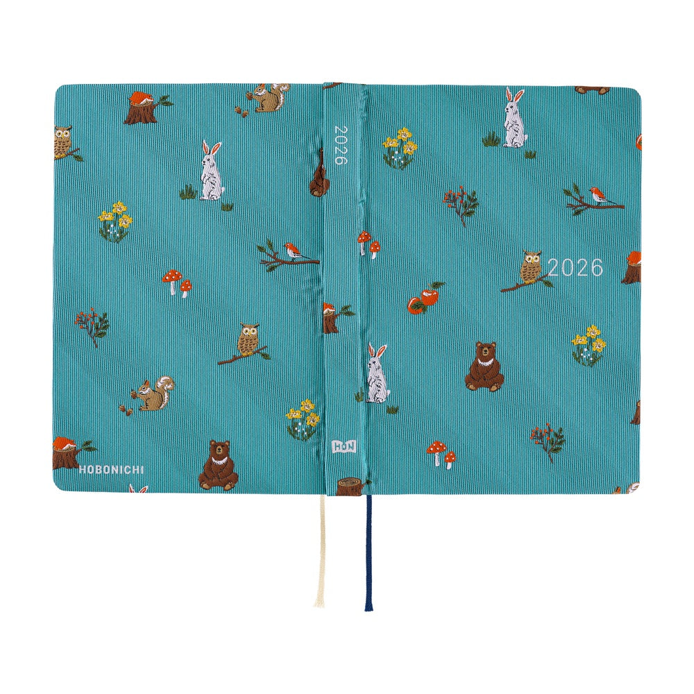 Hobonichi Techo HON 2026 A6 Planner - Bow & Tie: In The Forest