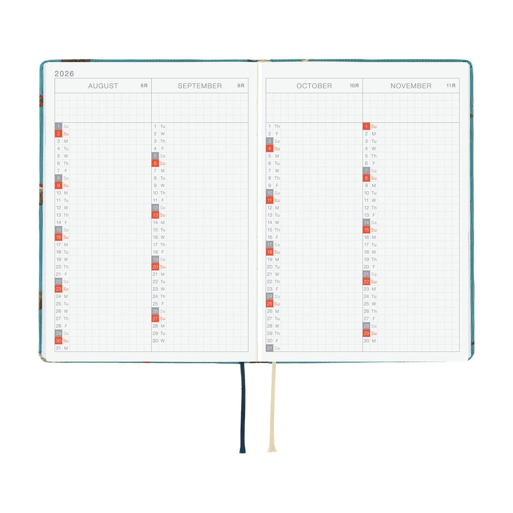 Hobonichi Techo HON 2026 A6 Planner - Bow & Tie: In The Forest