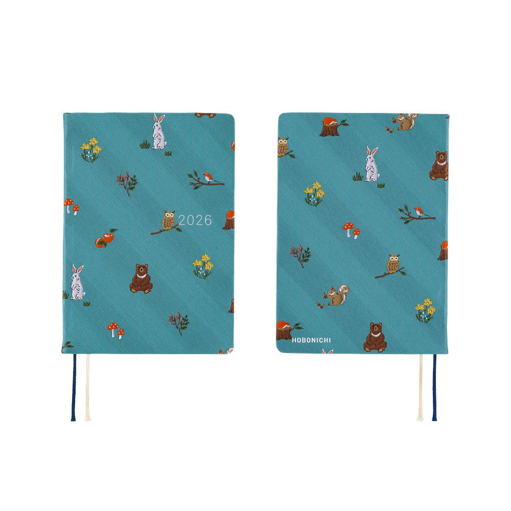 Hobonichi Techo HON 2026 A6 Planner - Bow & Tie: In The Forest