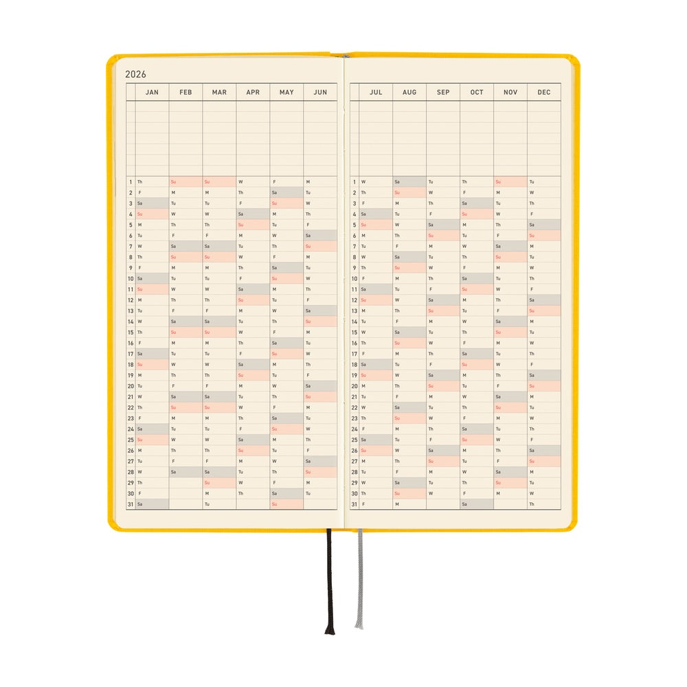Hobonichi 2026 Mega Weeks Planner - Full Moon Yellow