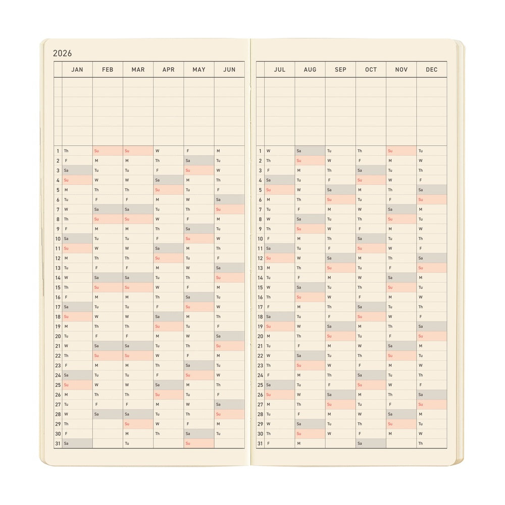 Hobonichi 2026 Mega Weeks Planner - Sneaker Indigo Black