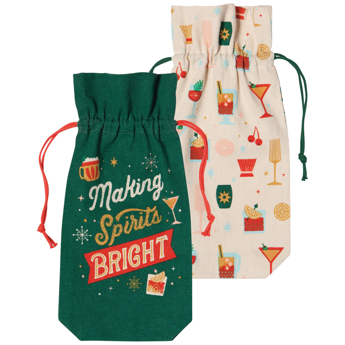 Reusable Wine Gift Bag - Spirits Bright