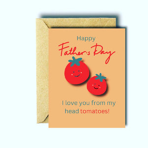Bee Unique Greeting Card - Tomatoes Father’s Day