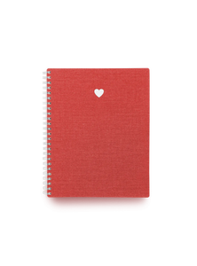 Appointed Coiled Notebook Lined - Red Heart