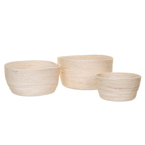 Indaba Woven Basket - White