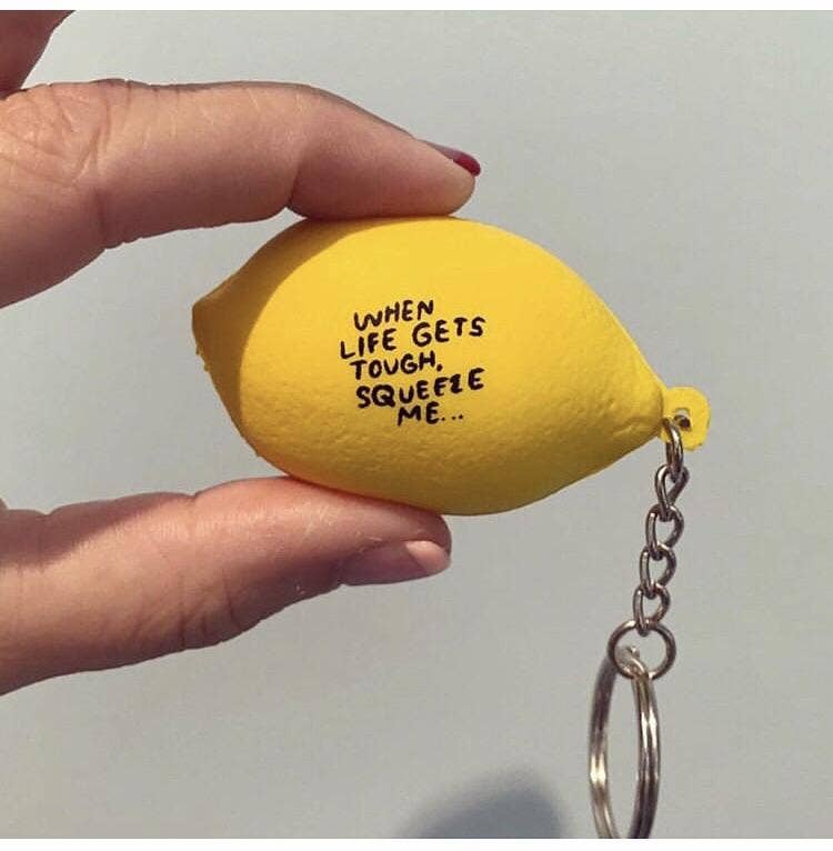 People I've Loved Stress Ball Keychain - Lemon