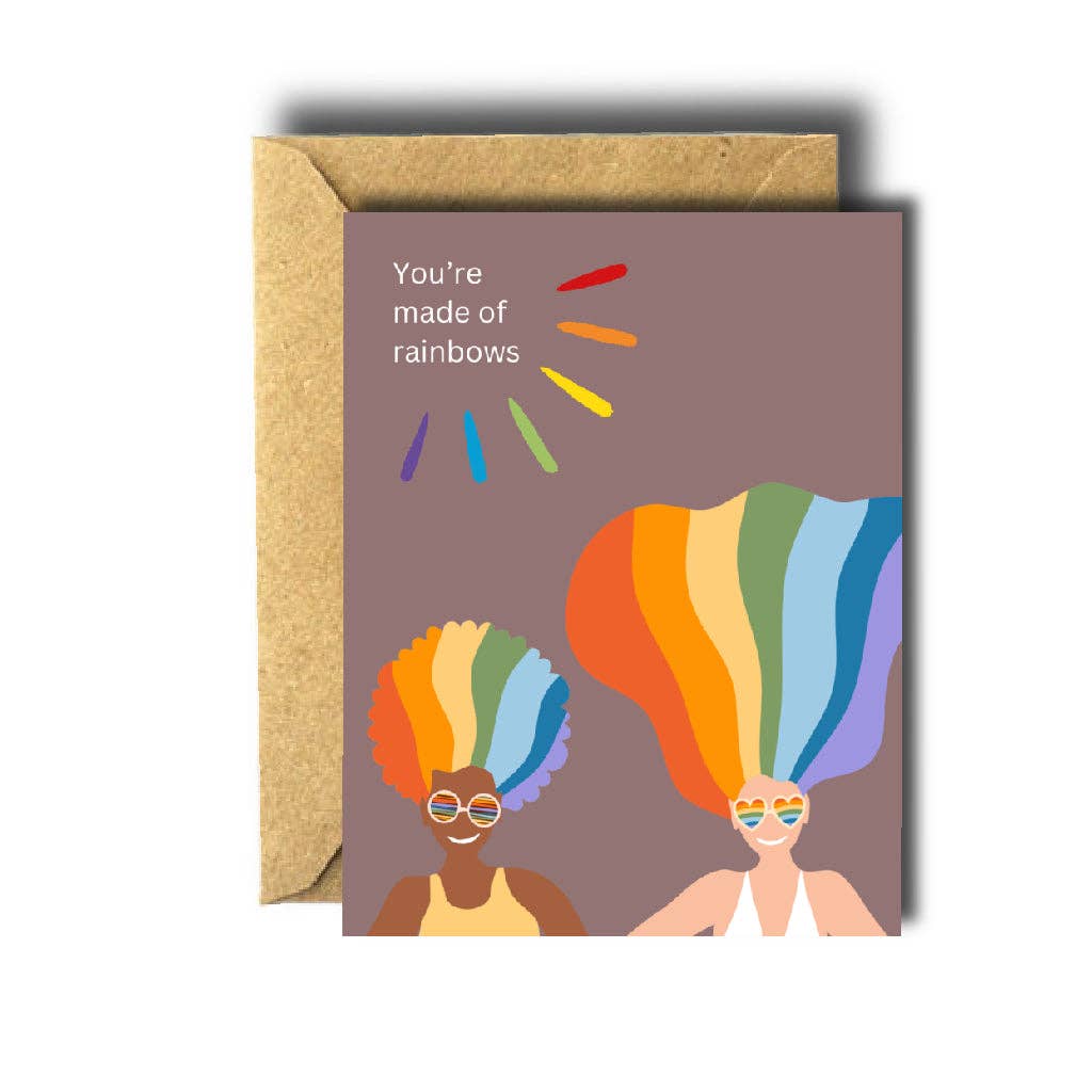 Bee Unique Greeting Card - Rainbow People