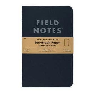 Field Notes Large Notebook Set - Black, Dot Grid