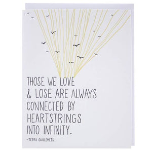 Smudge Ink Greeting Card - Heartstrings Quote