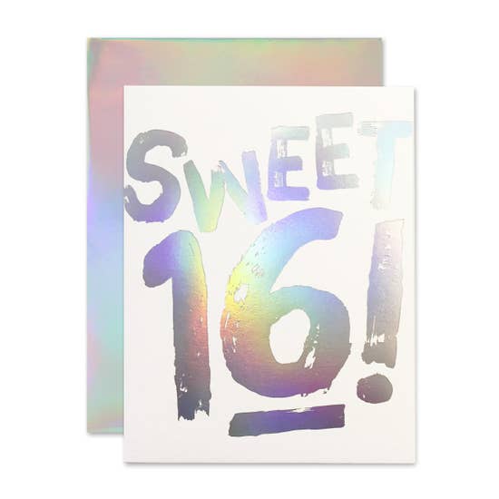 The Social Type Greeting Card - Sweet 16