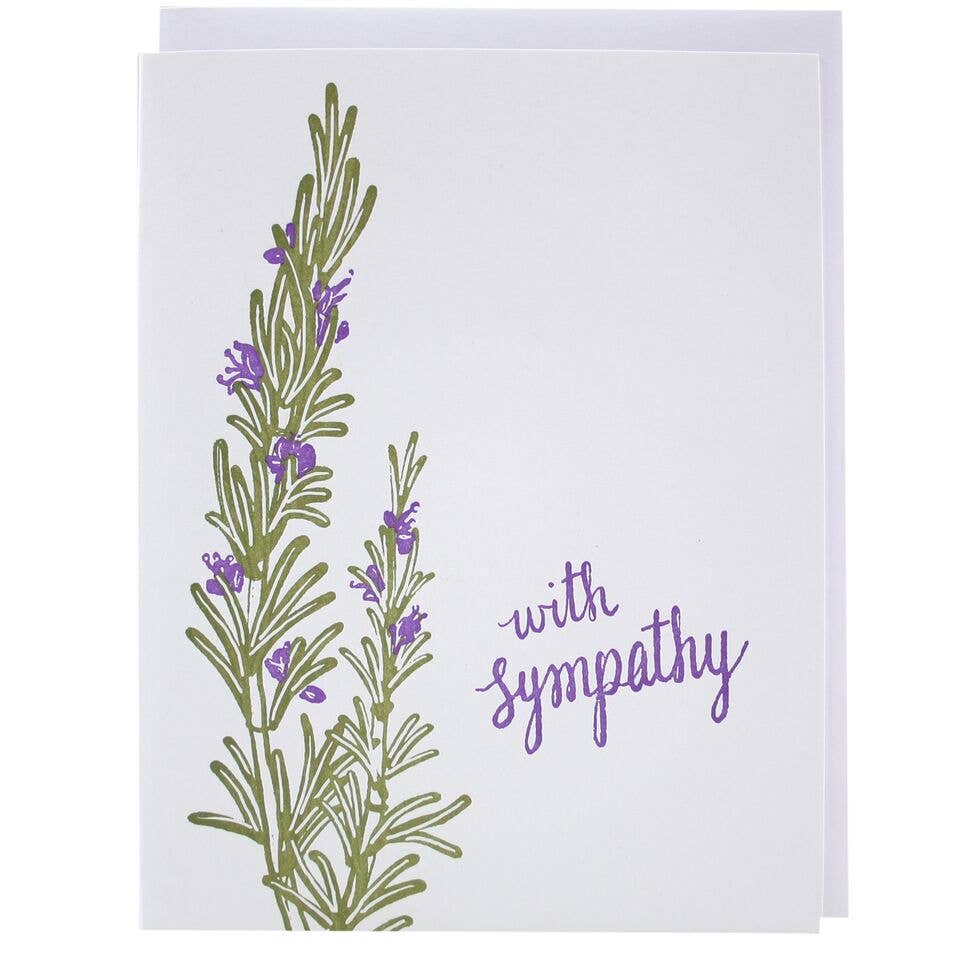Smudge Ink Greeting Card - Rosemary