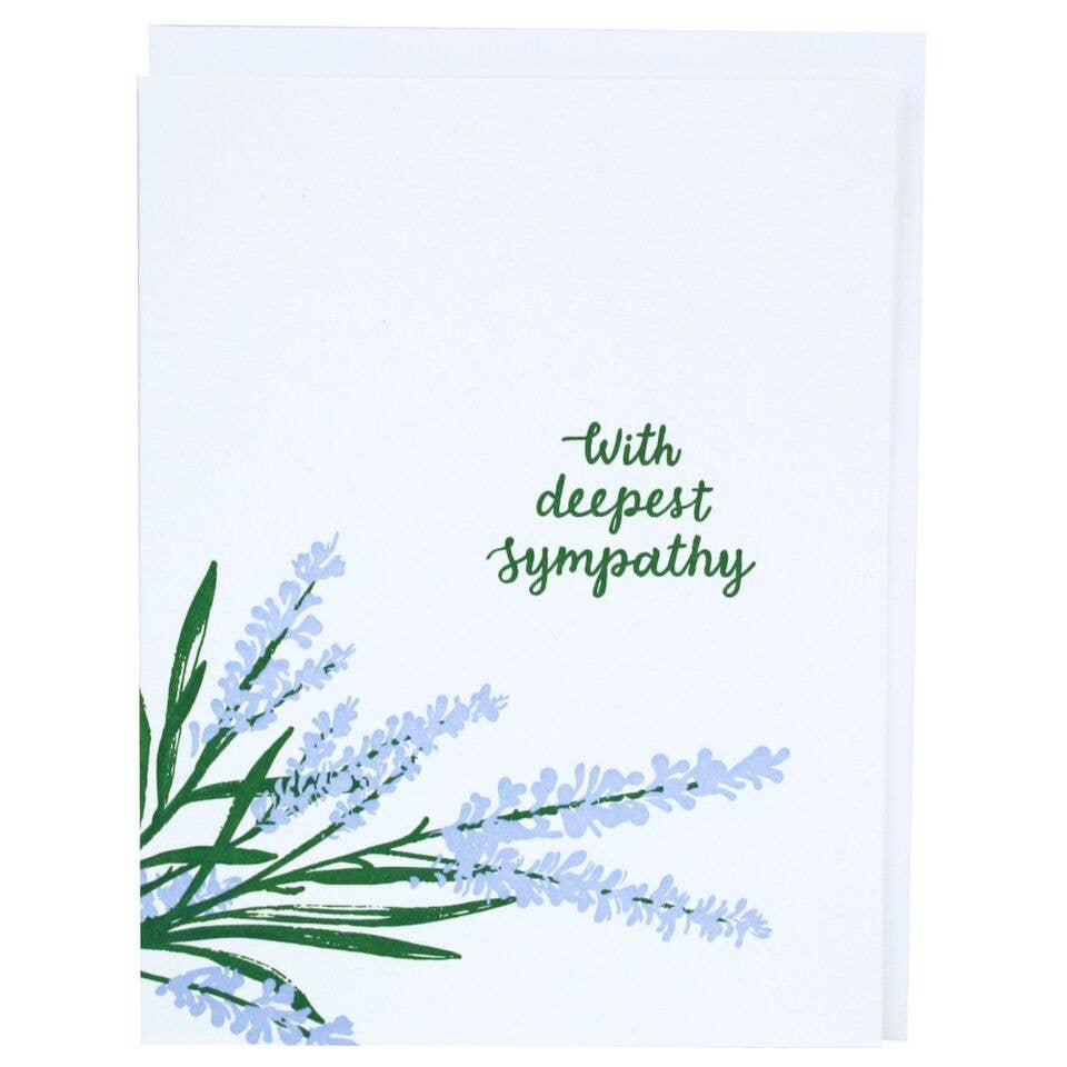Smudge Ink Greeting Card - Lavender Sympathy