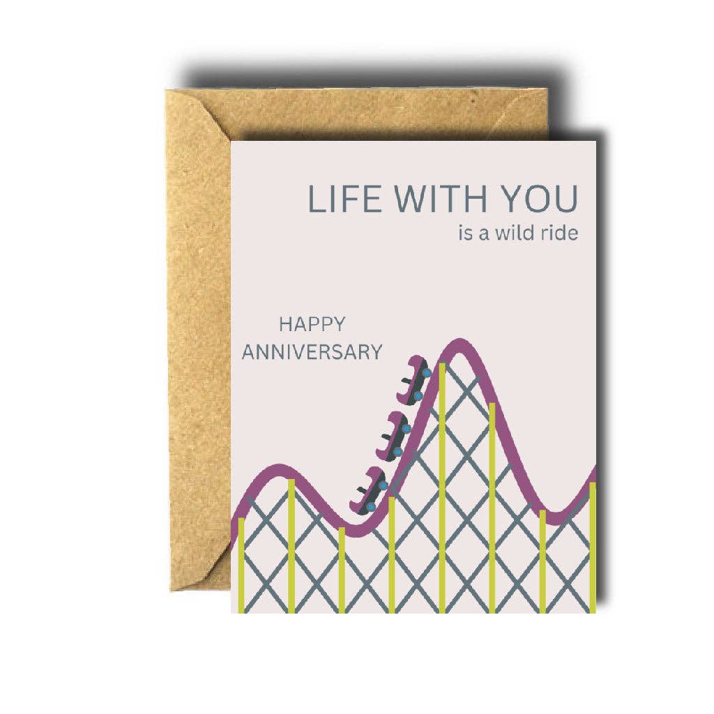 Bee Unique Greeting Card - Rollercoaster Anniversary