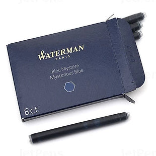 Waterman Fountain Pen Cartridges - Long - Mysterious Blue