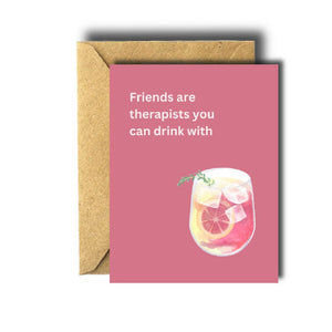 Bee Unique Greeting Card - Friends are Therapists