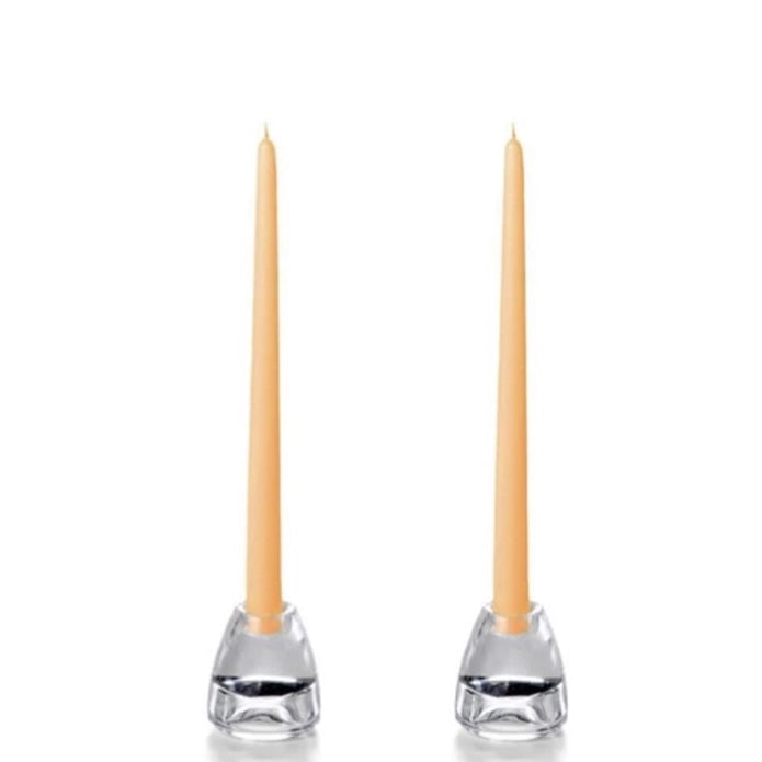 Set of 12" Taper Candles - Peach