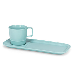 Mug & Rectangle Plate Set - Turquoise