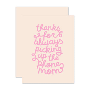 The Social Type Greeting Card - Phone Mom