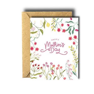 Bee Unique Greeting Card - Mother’s Day Wildflower