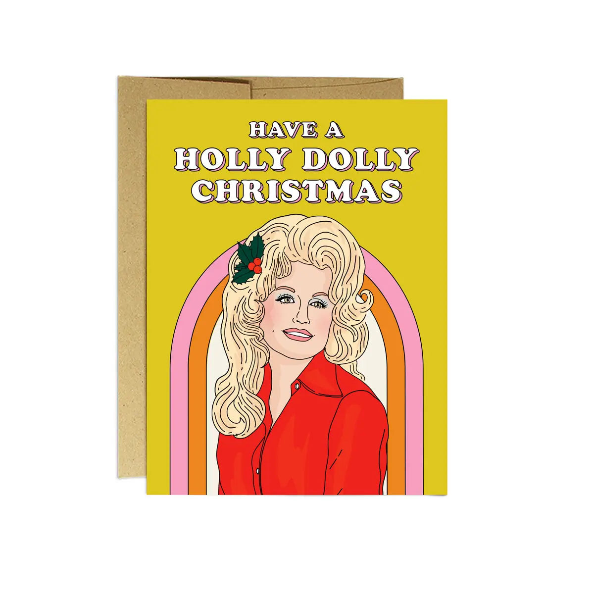 Party Mountain Greeting Card - Holly Dolly Christmas