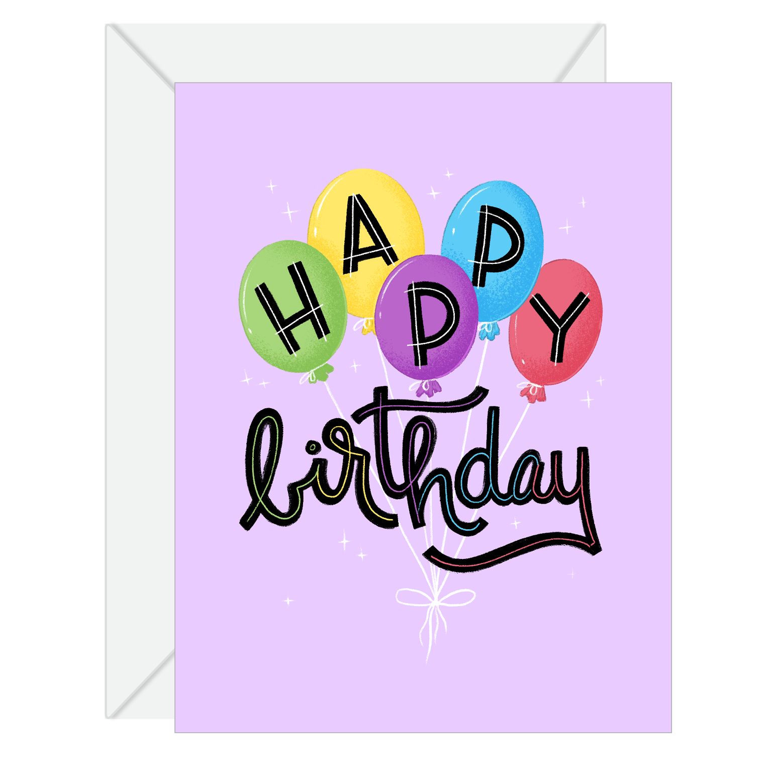 Hello Sweetie Design Greeting Card - Birthday Balloons