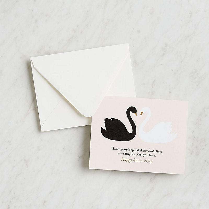 Waste Not Paper Greeting Card - Anniversary - Swans