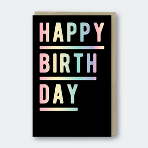Pike Street Press Greeting Card - Holographic Foil Birthday