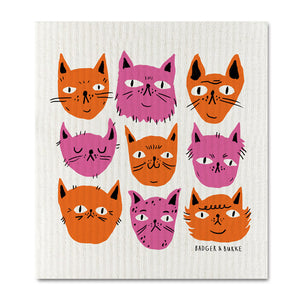 Sponge Cloth - Cat Faces