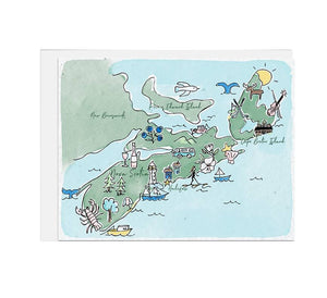 Jill + Jack - Plantable Greeting Card - Nova Scotia Map