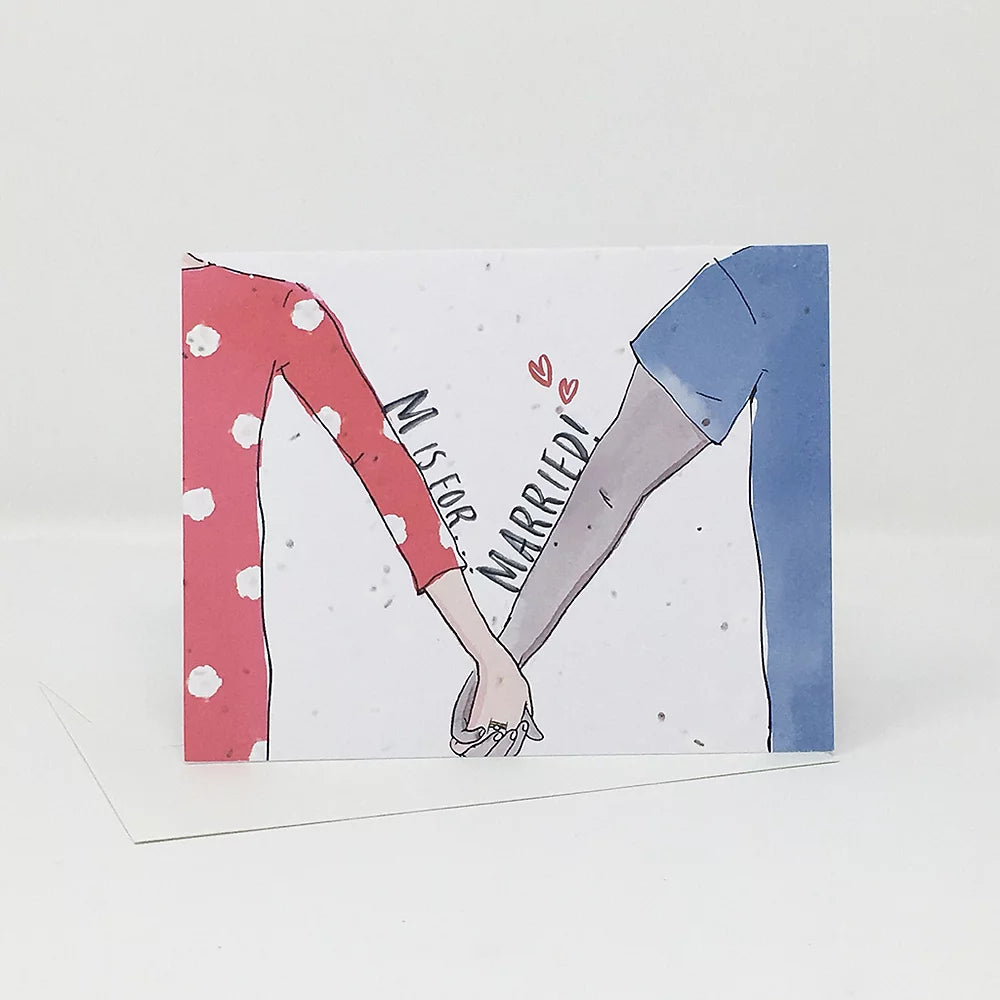 Jill + Jack - Plantable Greeting Card - M is For Married