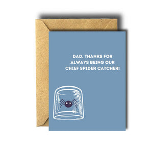 Bee Unique Greeting Card - Spider Catcher Father’s Day