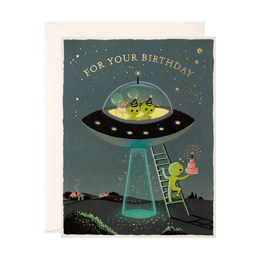 JooJoo Paper Greeting Card - Alien Birthday