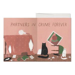 Red Cap Cards Greeting Card - Cat Crimes