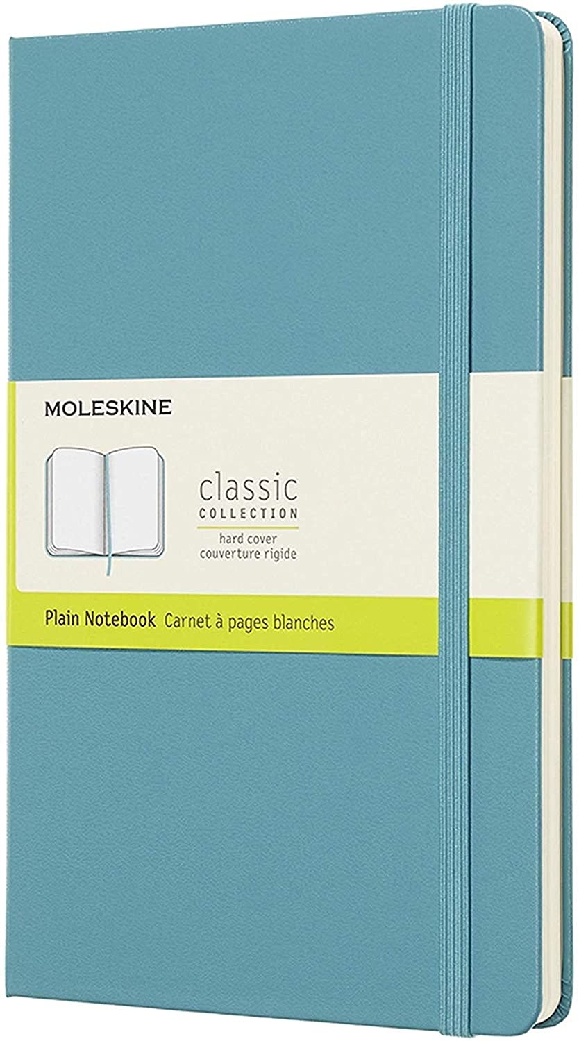 Moleskine Notebook Classic Large Reef Blue Hard Cover - Plain