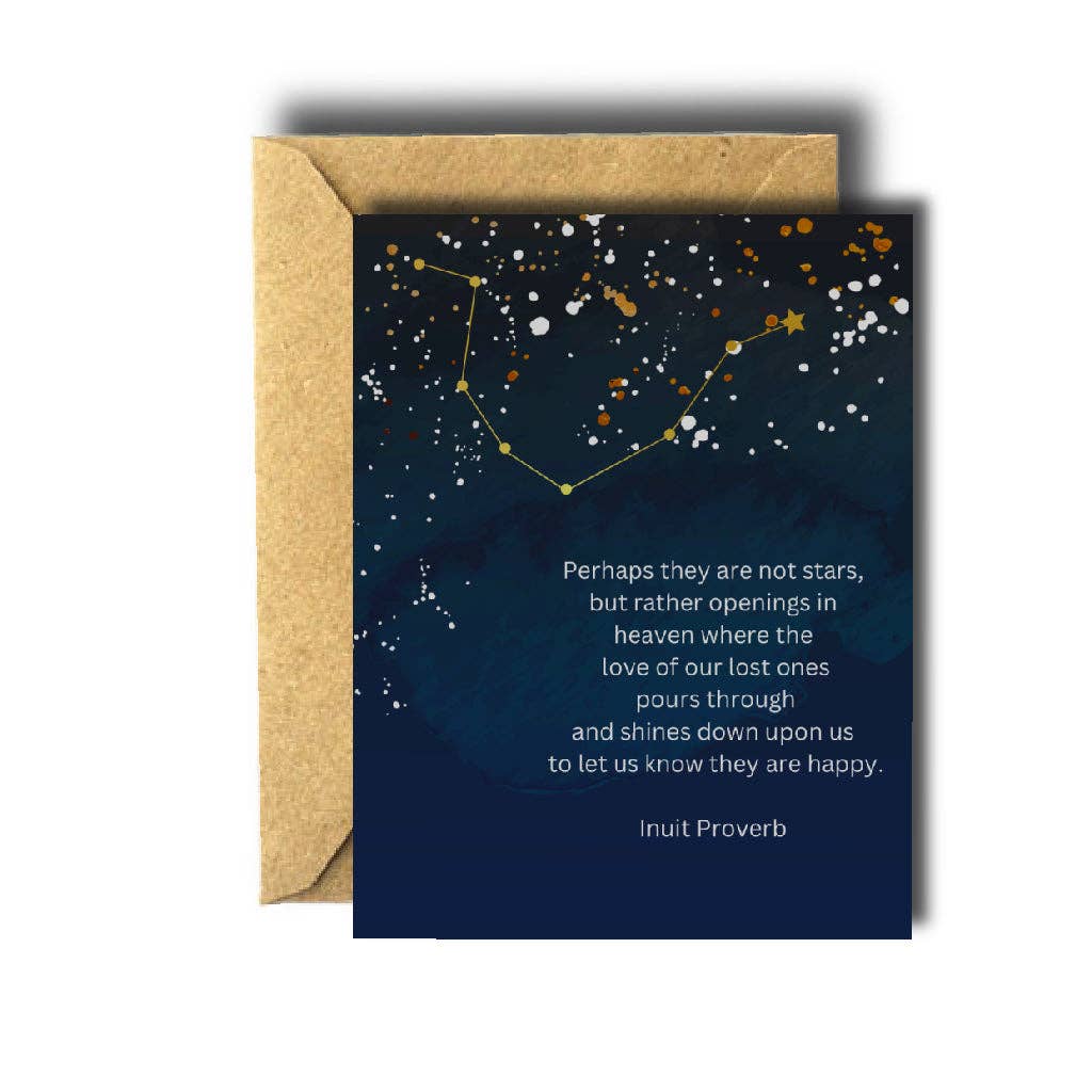 Bee Unique Greeting Card - Stars Sympathy