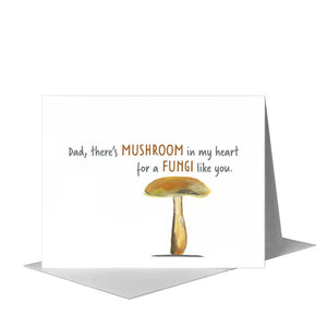 Printed Canvas Greeting Card - Dad Mushrooms