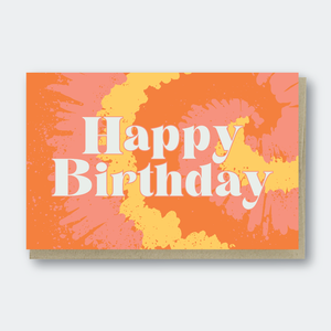 Pike Street Press Greeting Card - Happy Birthday Tie Dye
