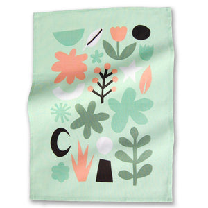 Tea Towel - Turquoise Cut Outs
