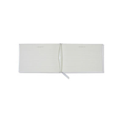 Guest Book - White Leather