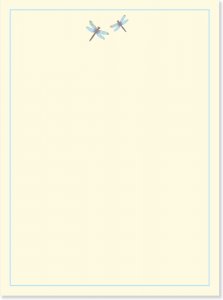 Letter-Perfect Stationery - Blue Dragonflies