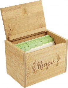 Peter Pauper Press Bamboo Recipe Box Set