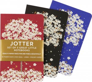 Peter Pauper Notebook 3 Pack - Jotter Mini - Falling Blossoms