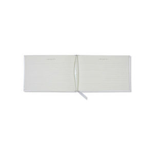 Guest Book - White Leather