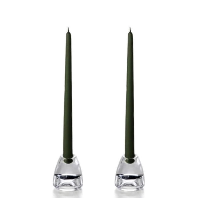 Set of 12" Taper Candles - Olive