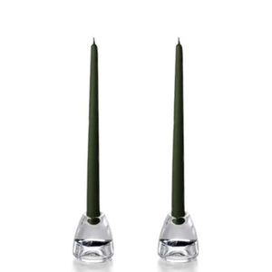 Set of 12" Taper Candles - Olive